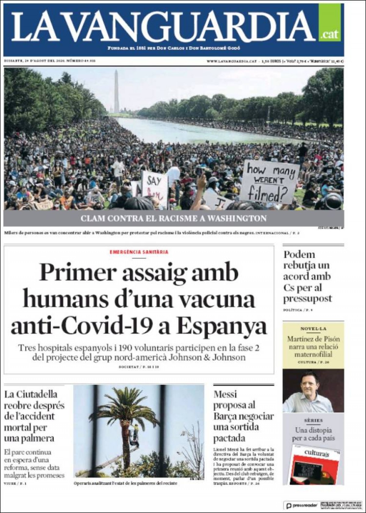 PORTADES «Iglesias trenca l'estratègia de Sánchez amb els pressupostos», a «El Mundo»