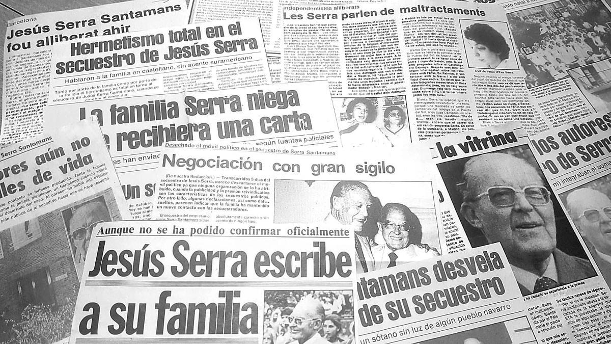 Retalls de premsa sobre el segrest de Serra i Santamans, el 1980. - Arxiu NacióDigital