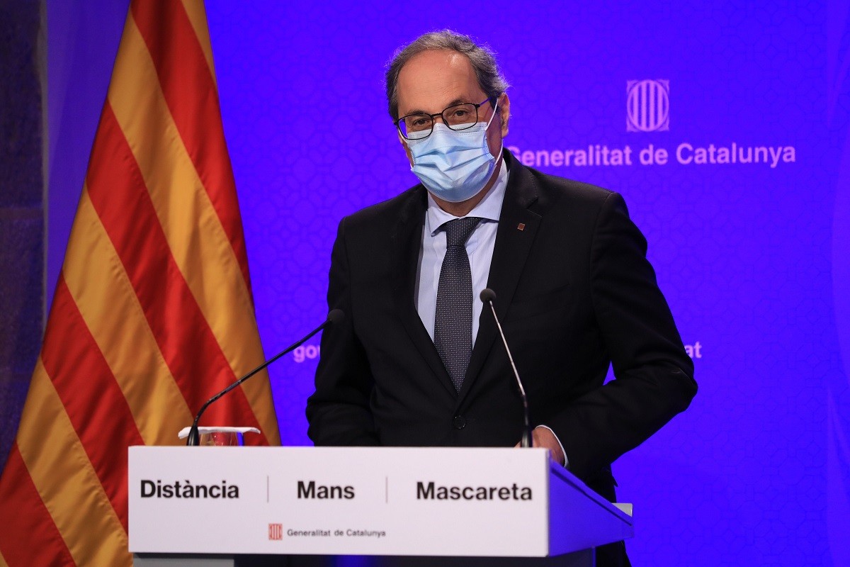 El president de la Generalitat, Quim Torra, aquest dimarts. - Govern