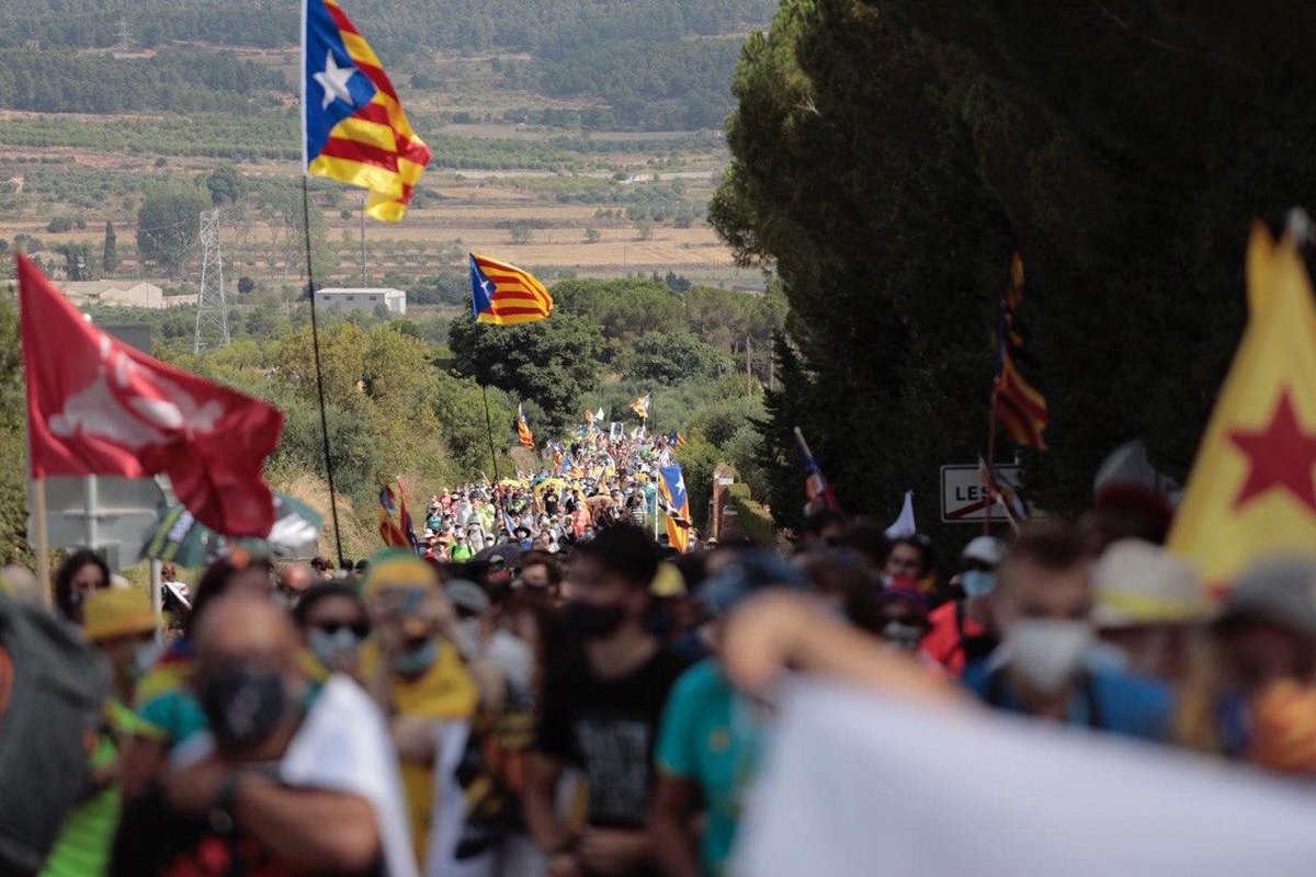 Marxa fins a Poblet contra la visita de Felip VI - Òmnium Cultural
