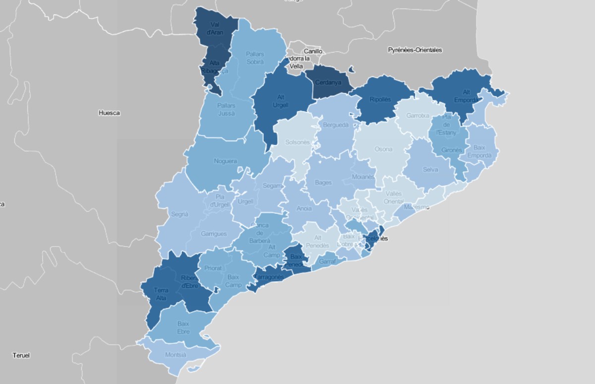 MAPES A quines comarques i ciutats han multat més els Mossos per saltar‐se el confinament?