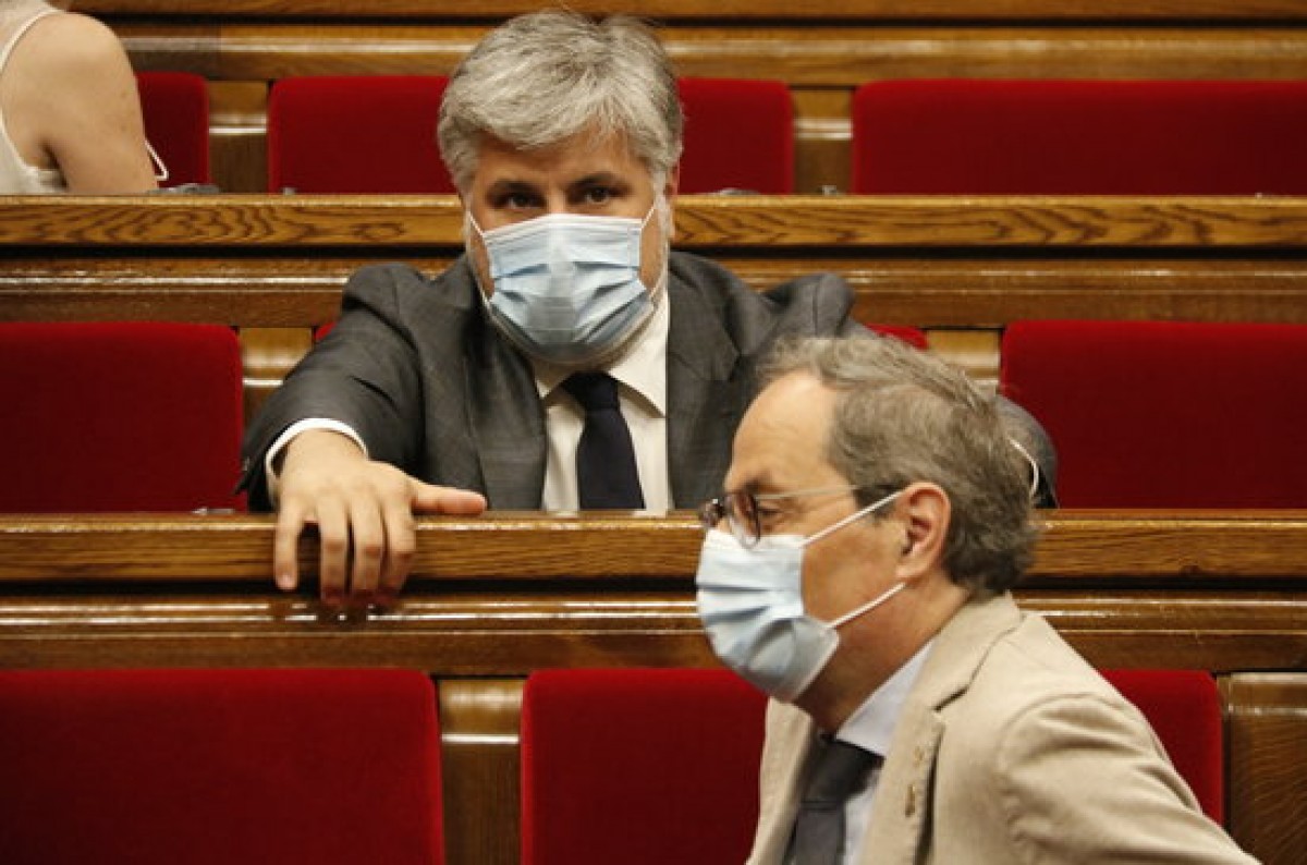 El president de la Generalitat, Quim Torra, amb el diputat Albert Batet - ACN