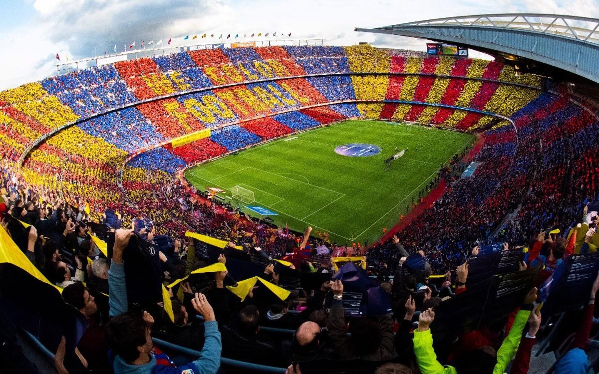 El Camp Nou, durant un mosaic - FCB