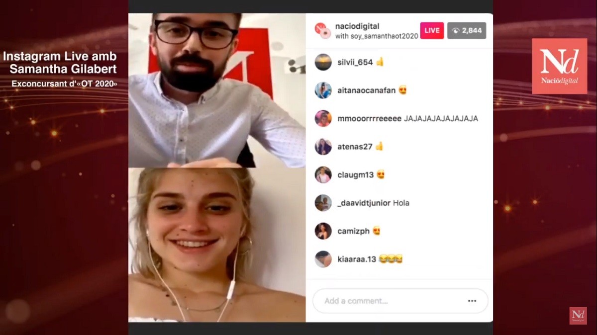 EN DIRECTE Instagram Live amb Samantha Gilabert