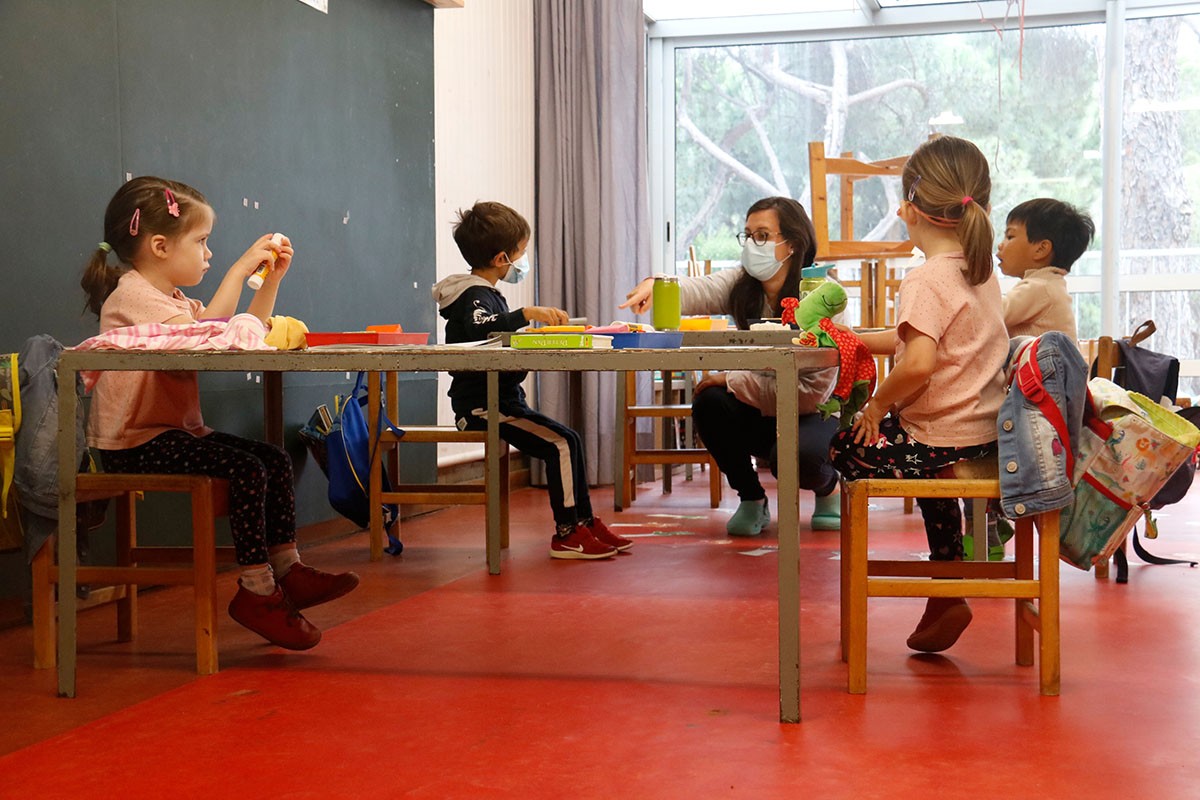 Alumnes d'infantil de l'Institut Escola Costa i Llobera de Barcelona - ACN