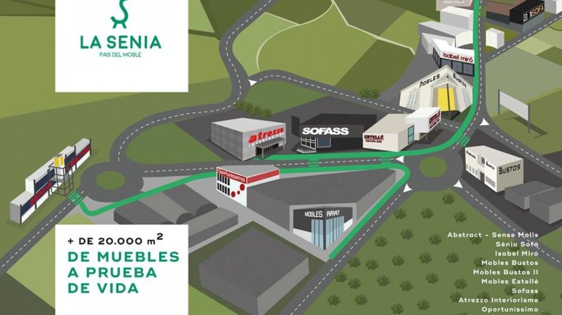 La Sénia crea un vial peatonal que unirà les botigues de mobles del municipi
