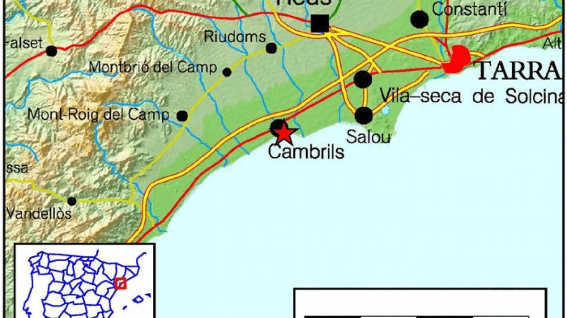 Registren un terratrèmol de magnitud 1,8 a Cambrils 