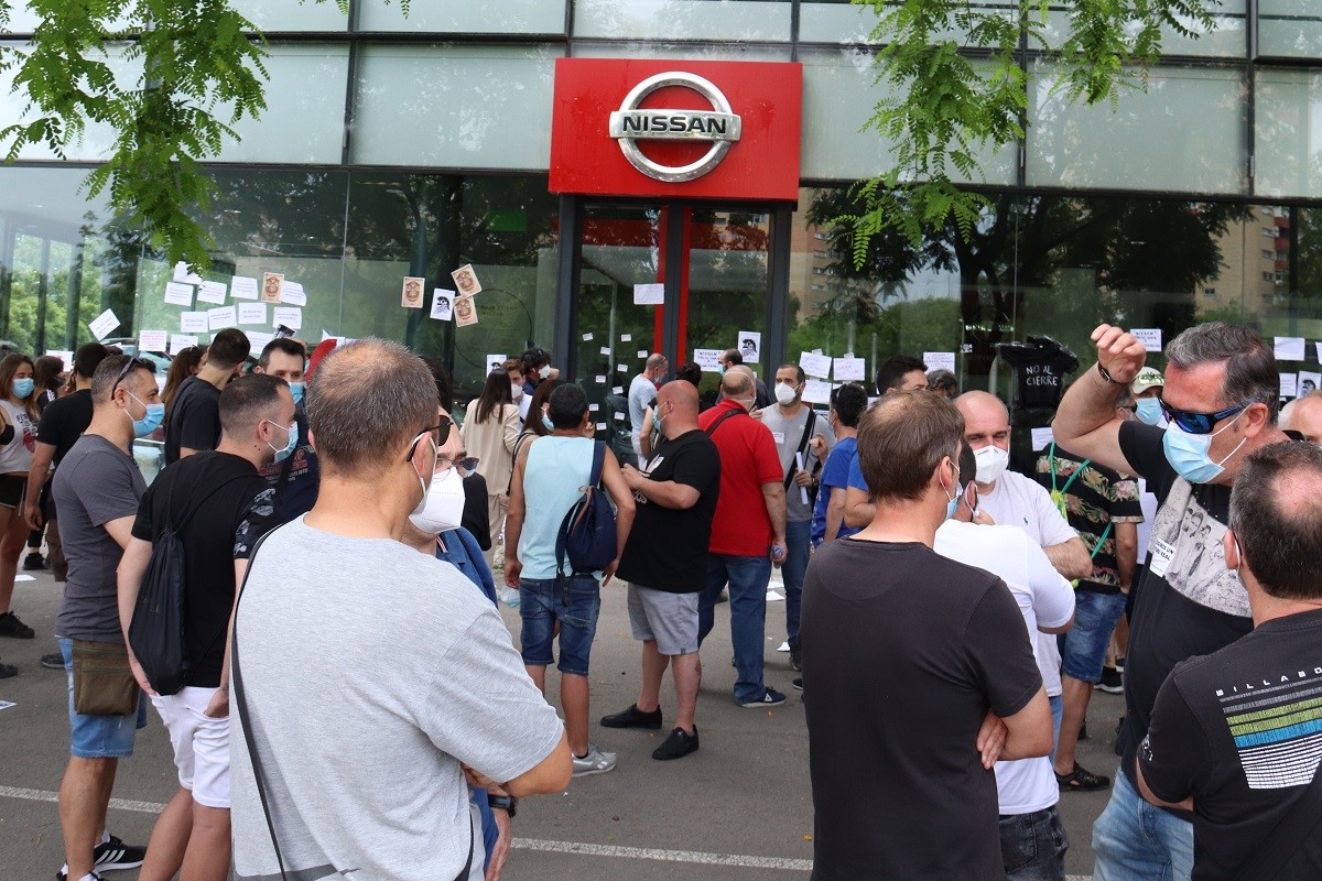 Segona jornada de protestes pel tancament de Nissan a Catalunya