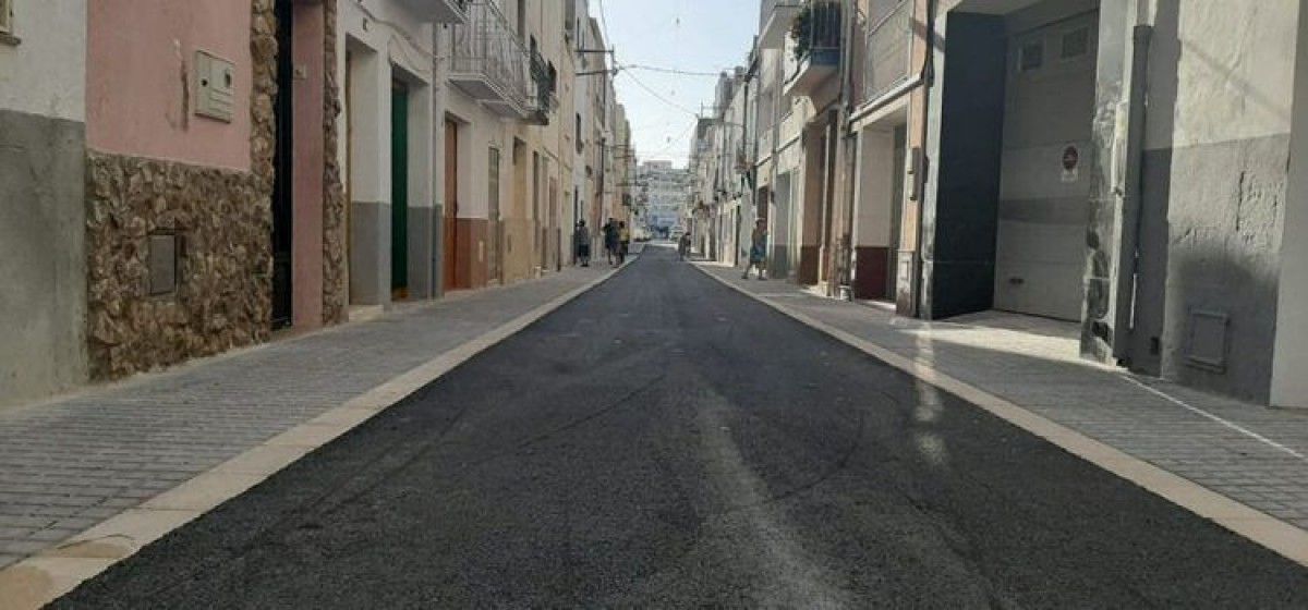 Finalitzen les obres del carrer Sant Agustí abans de Quinquennals d'Alcanar