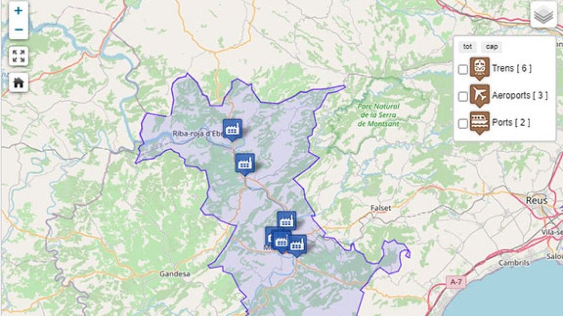 Una nova web promou els polígons industrials de la Ribera d'Ebre per atreure-hi empreses