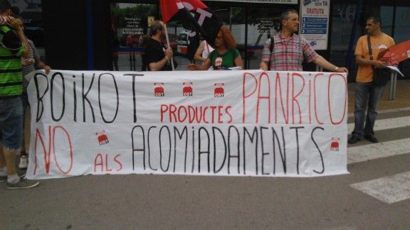 Protestes en suport a la vaga dels treballadors de Panrico