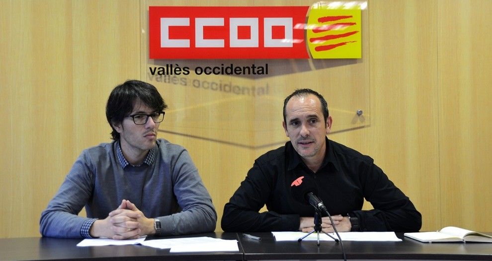 Rodríguez (a la dreta) ha estat reelegit com a secretari general de CCOO a la Catalunya Central - Marcel Marsal