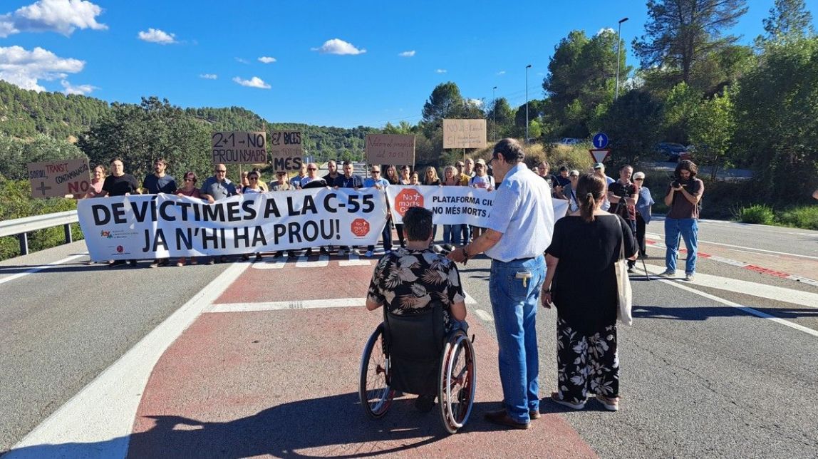 Convocat un tall de la C-55 al punt on hi va haver l'atropellament mortal de l'1 de gener