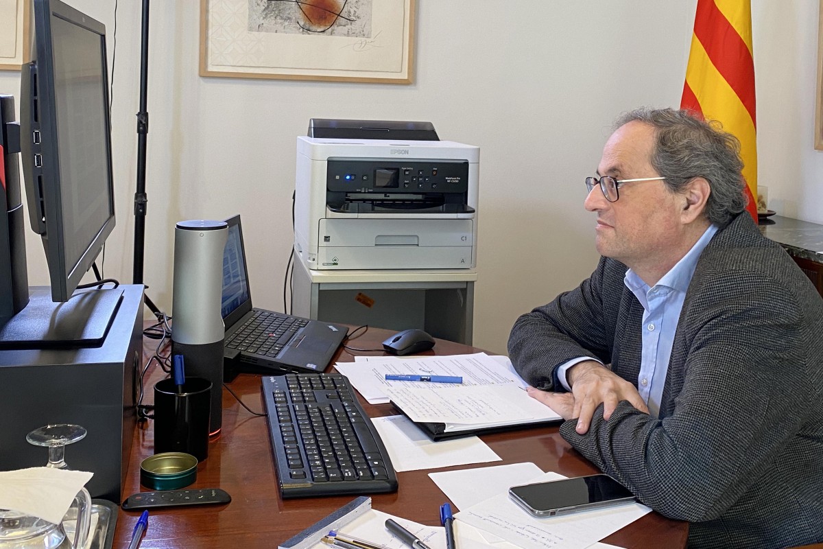 Torra exigeix a la Moncloa aixecar l'estat d'alarma per poder gestionar el desconfinament