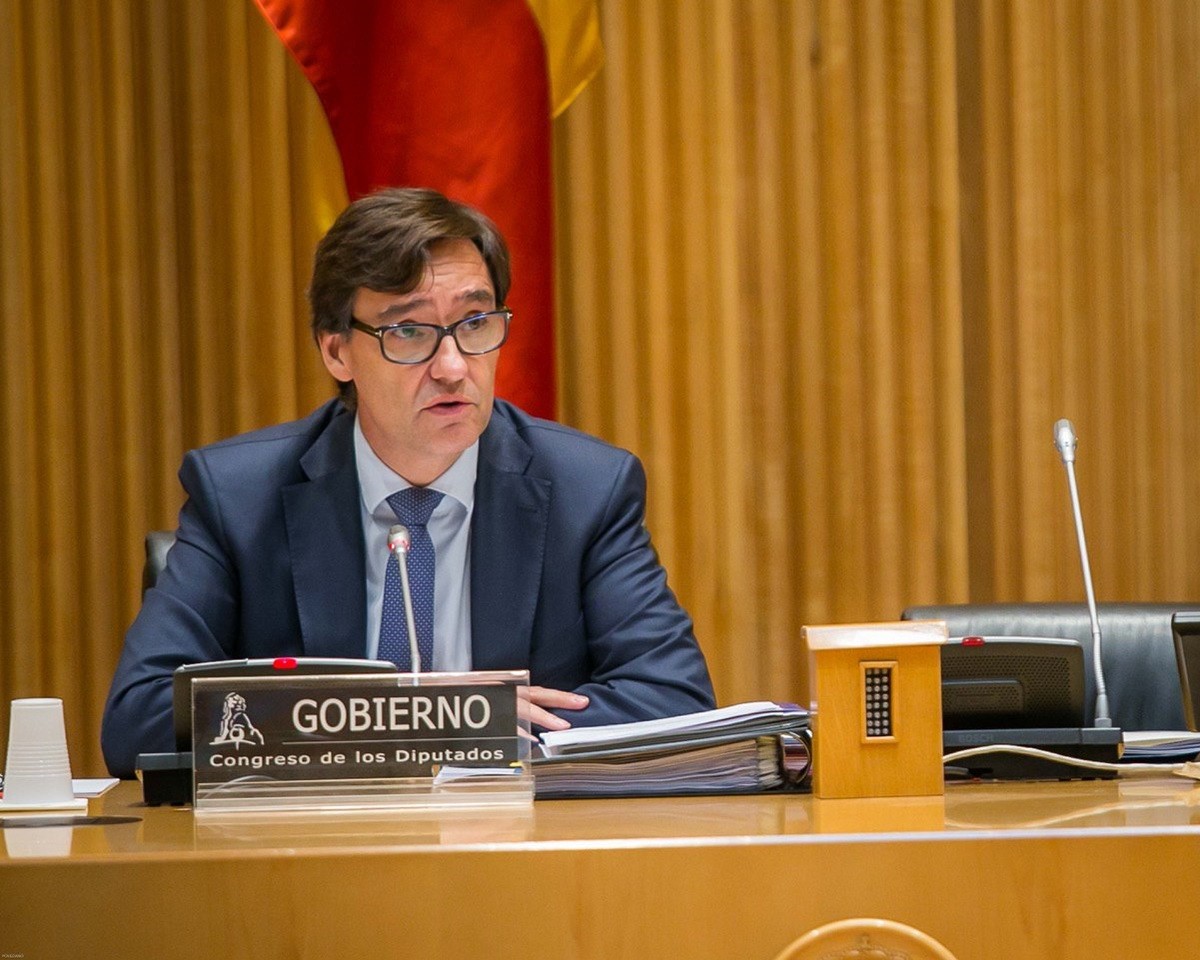 El ministre de Sanitat, Salvador Illa, durant la compareixença al Congrés - ACN