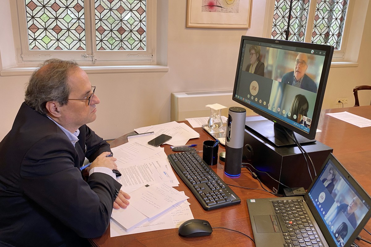 El president de la Generalitat, Quim Torra, a la Casa dels Canonges - Govern