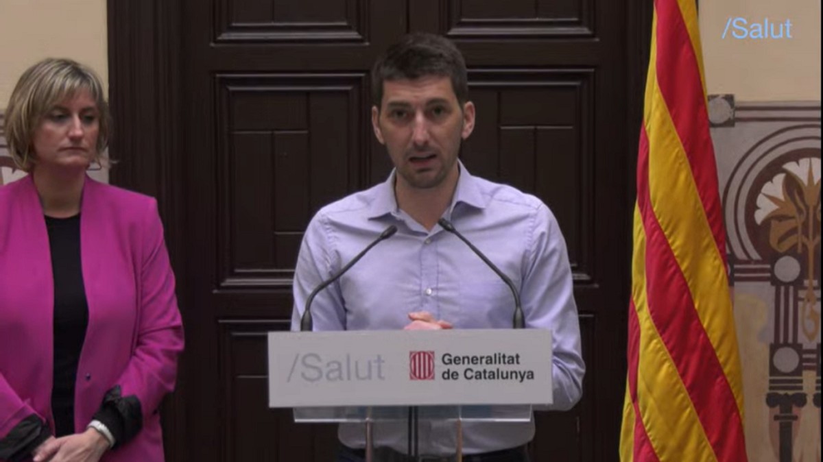 Oriol Mitjà, durant la roda de premsa - ND