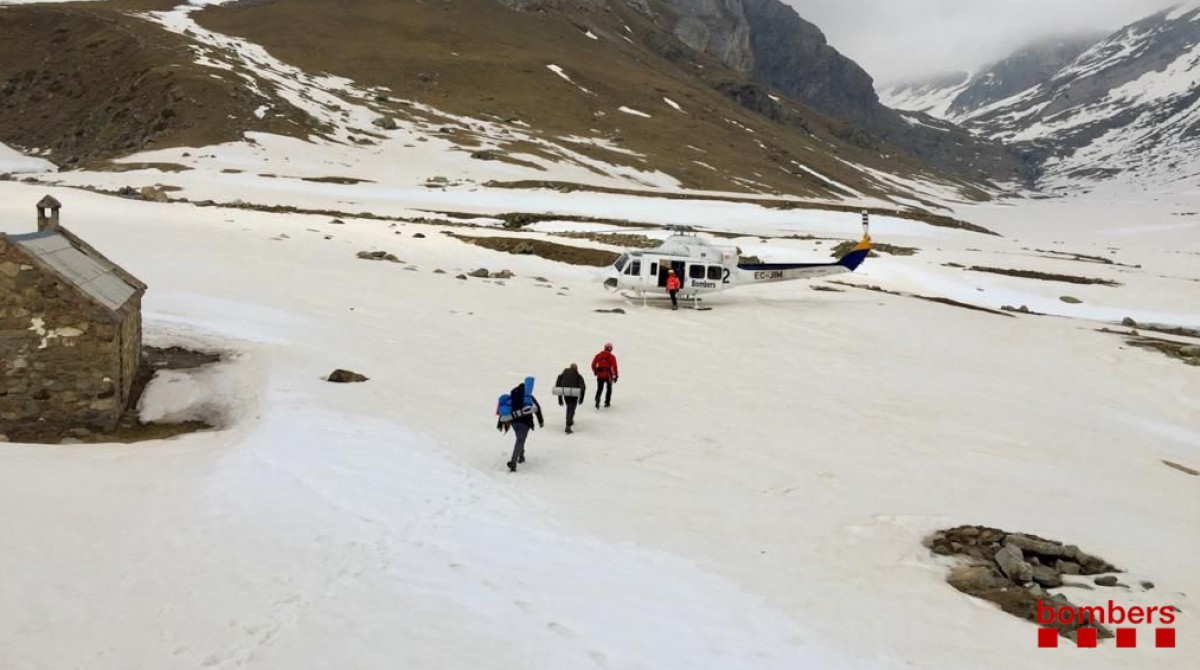 Els Bombers rescaten dos excursionistes que havien sortit malgrat les restriccions pel coronavirus