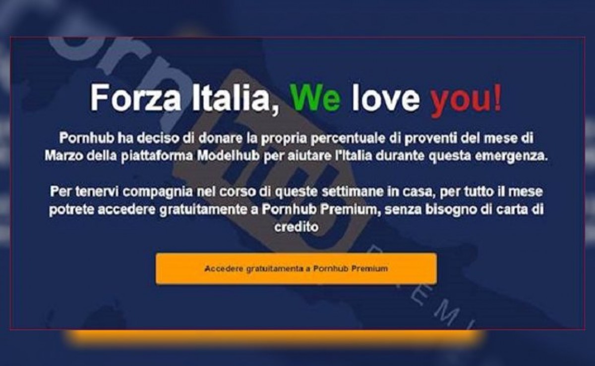 Porno gratuït per fer més suportable el confinament pel coronavirus a Itàlia