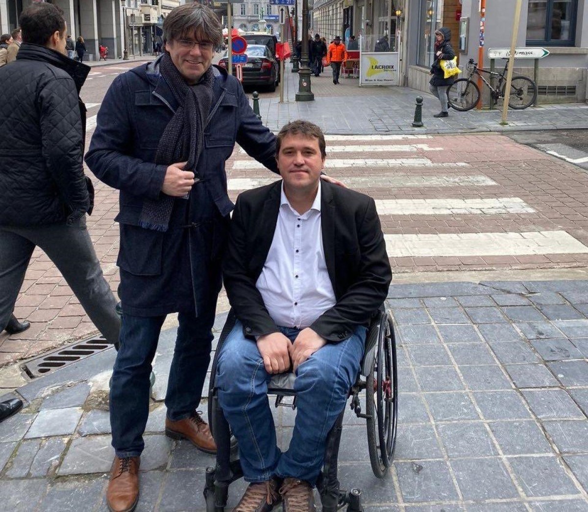 Carles Puigdemont i David Bonvehí - @DavidBonvehi