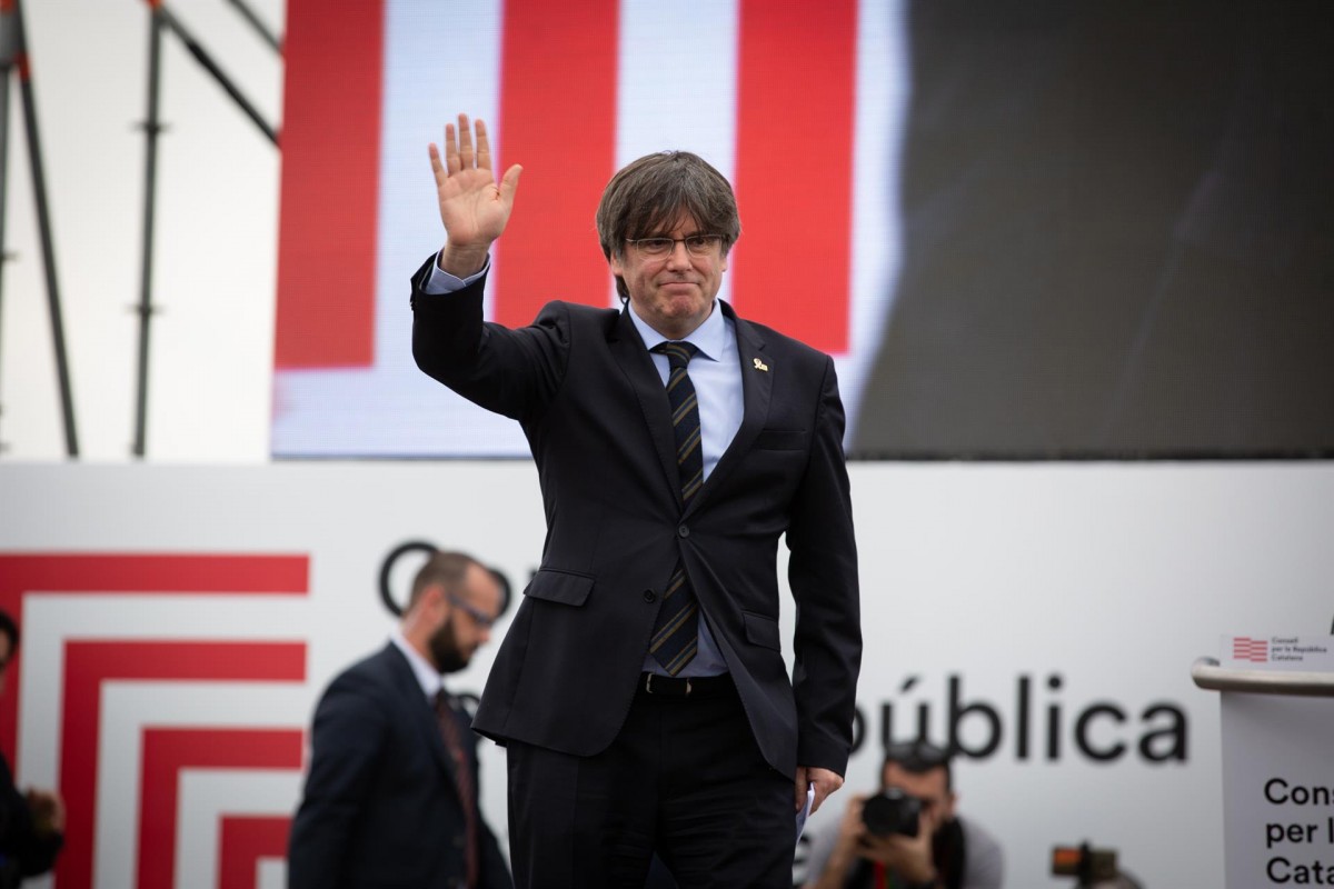Carles Puigdemont, aquest dissabte a Perpinyà - Europa Press