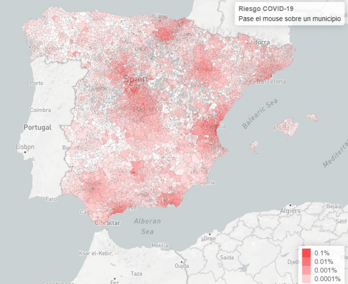 MAPA Els territoris amb més risc de contagi per coronavirus (i els que menys)