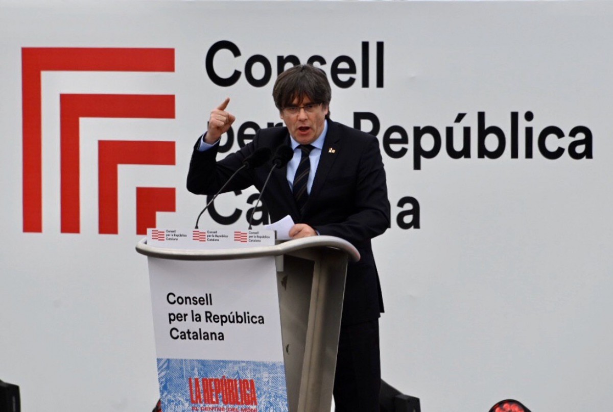 Carles Puigdemont, aquest dissabte a Perpinyà - Josep M. Montaner