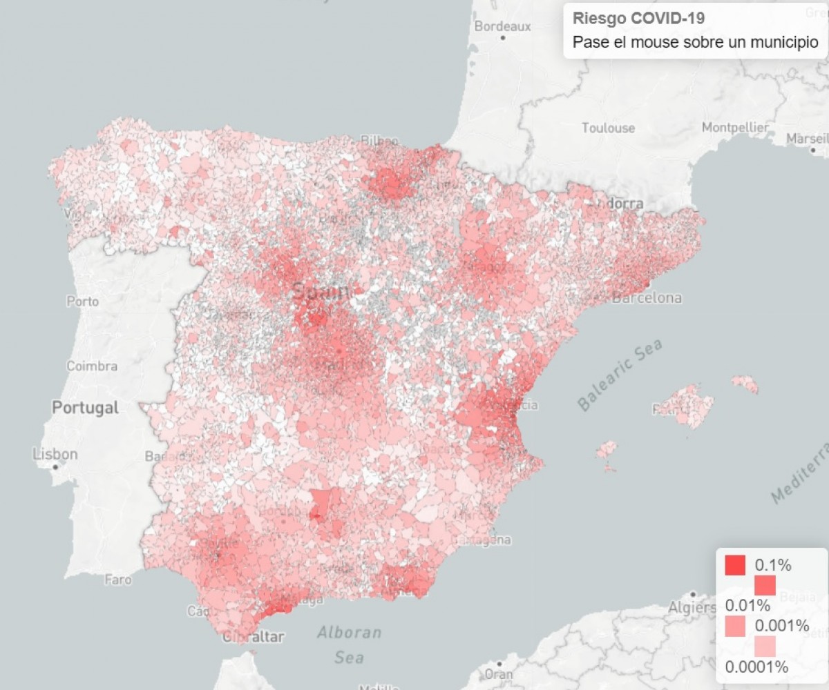 MAPA Els territoris amb més risc de contagi per coronavirus (i els que menys)