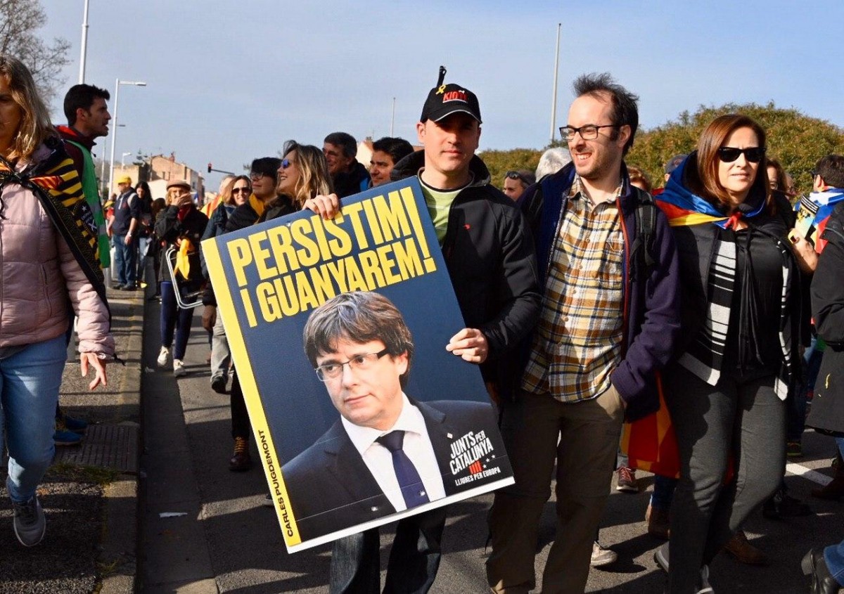 Manifestants independentistes a l'acte de Perpinyà - Josep M Montaner