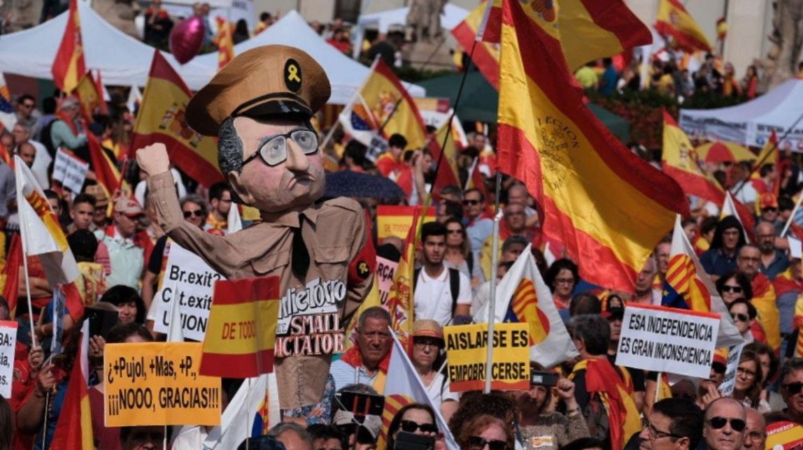 L'unionisme només mobilitza 10.000 persones a Barcelona a les portes de la sentència