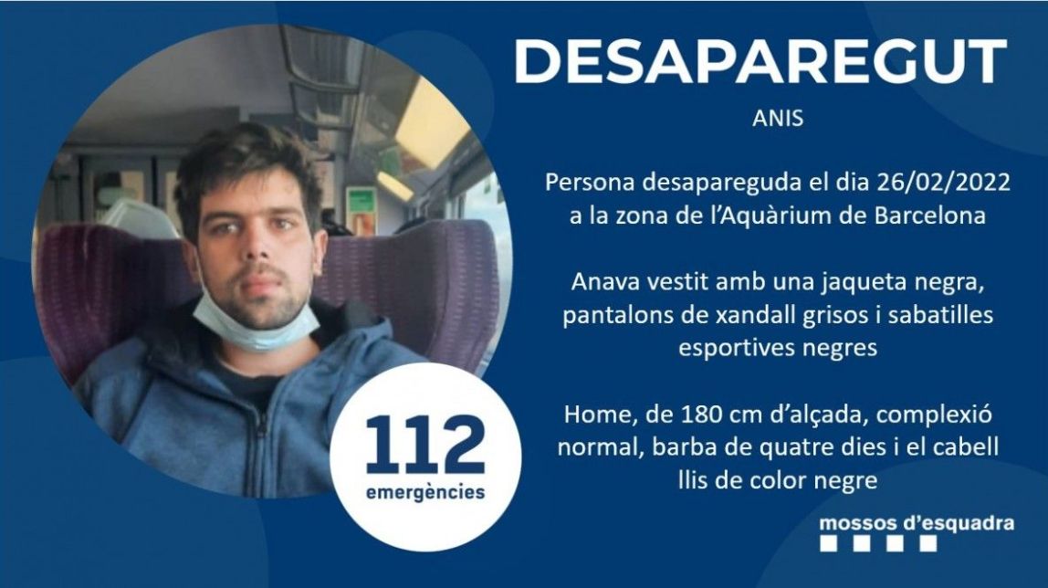 Localitzat «sa i estalvi» el noi desaparegut a Barcelona