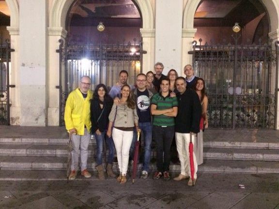 L'equip del Versió RAC1, a Sabadell per veure el pregó d'Oriol Cruz