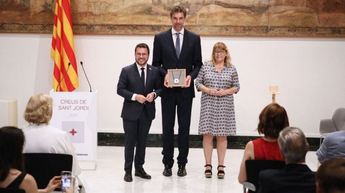 Pau Gasol rep la Creu de Sant Jordi: «Soc una persona molt afortunada»