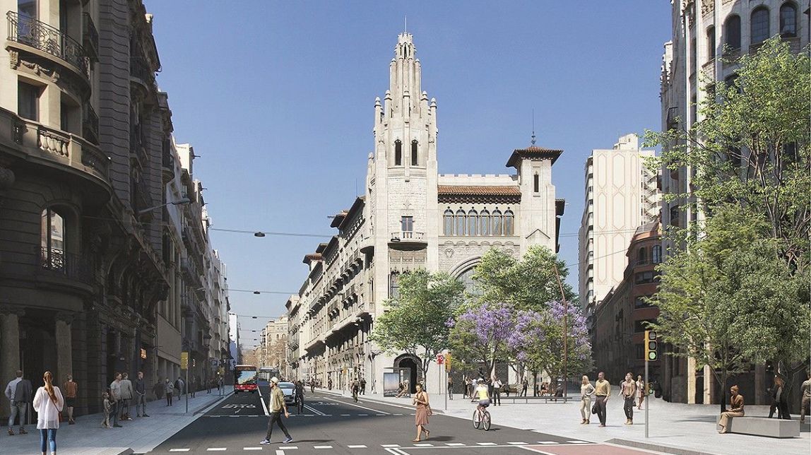 La nova Via Laietana tindrà les voreres més amples i menys trànsit