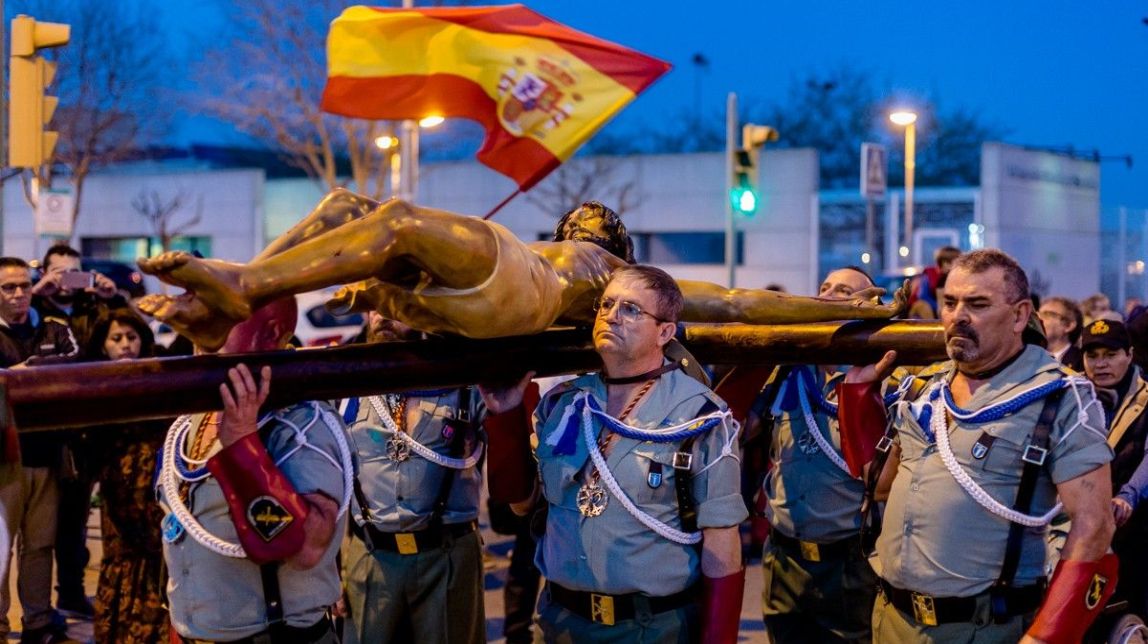 Els legionaris tornen a la processó a Palafolls i renuncien a la desfilada de l'Hospitalet 