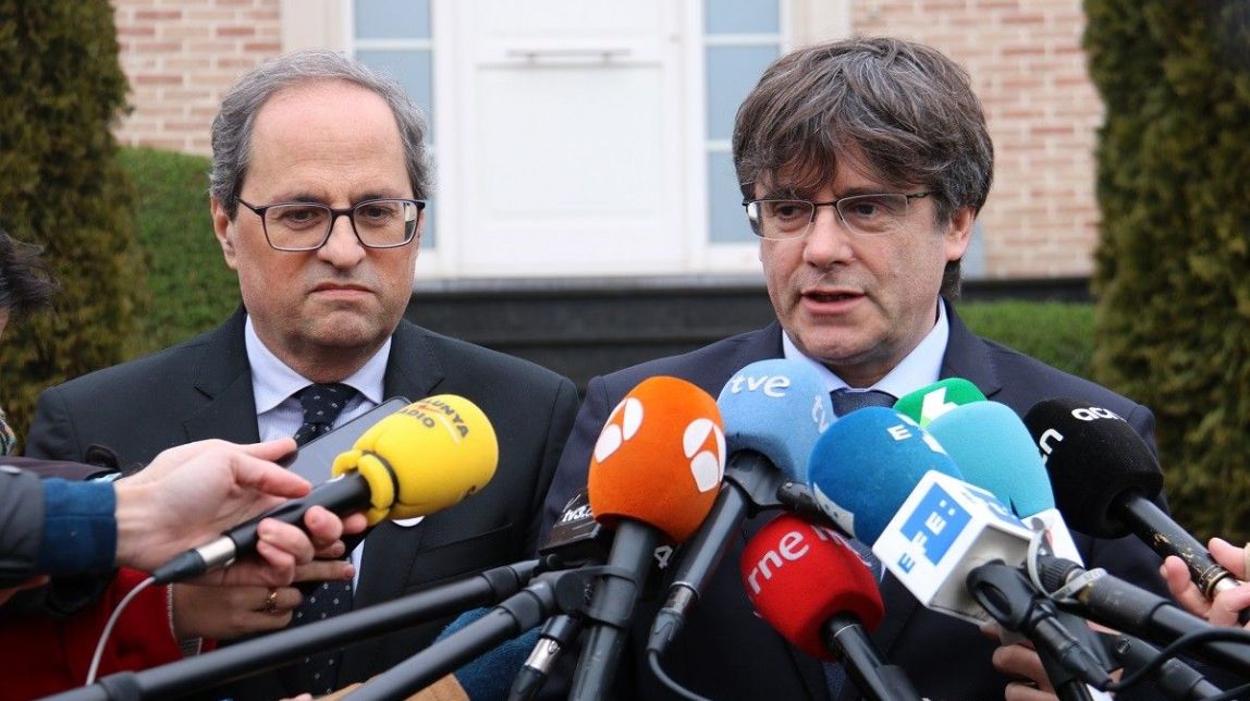 Torra i Puigdemont acusen per carta de «censura» el president del Parlament Europeu