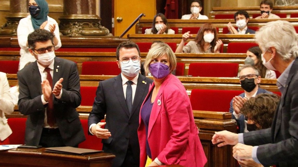Pere Aragonès felicita a Alba Vergès.
                                                                             |
                                ACN - |
                                ACN