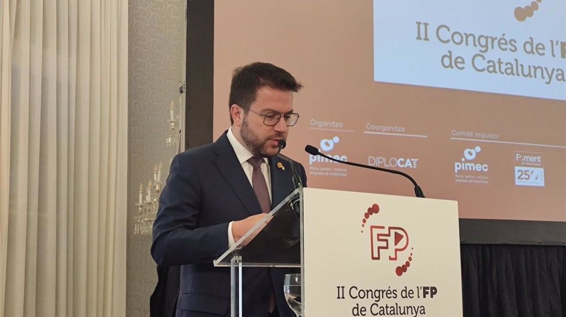 Aragonès referma el compromís de l'executiu amb la Formació Professional: «És la legislatura de l'FP»