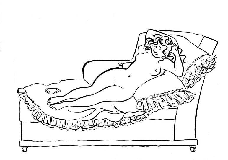 Il·lustració original de Raquel Gu, una de les protagonistes de la mostra                                                                             |                                Col·lecció particular - |                                Col·lecció particular
