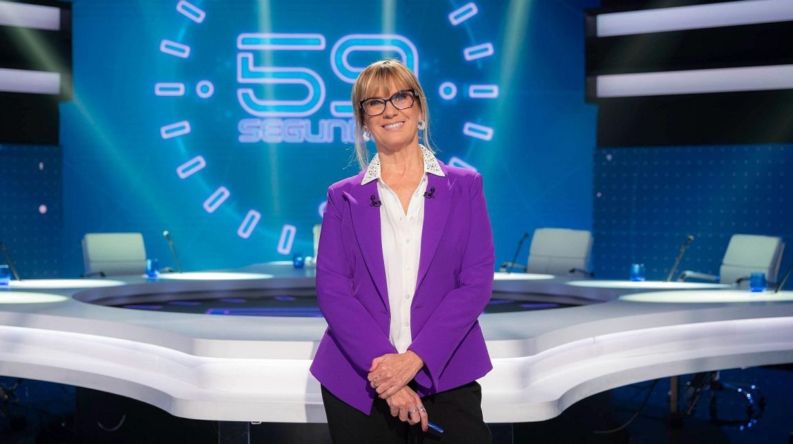 Gemma Nierga al plató de «59 segons» en una foto d'arxiu. - 