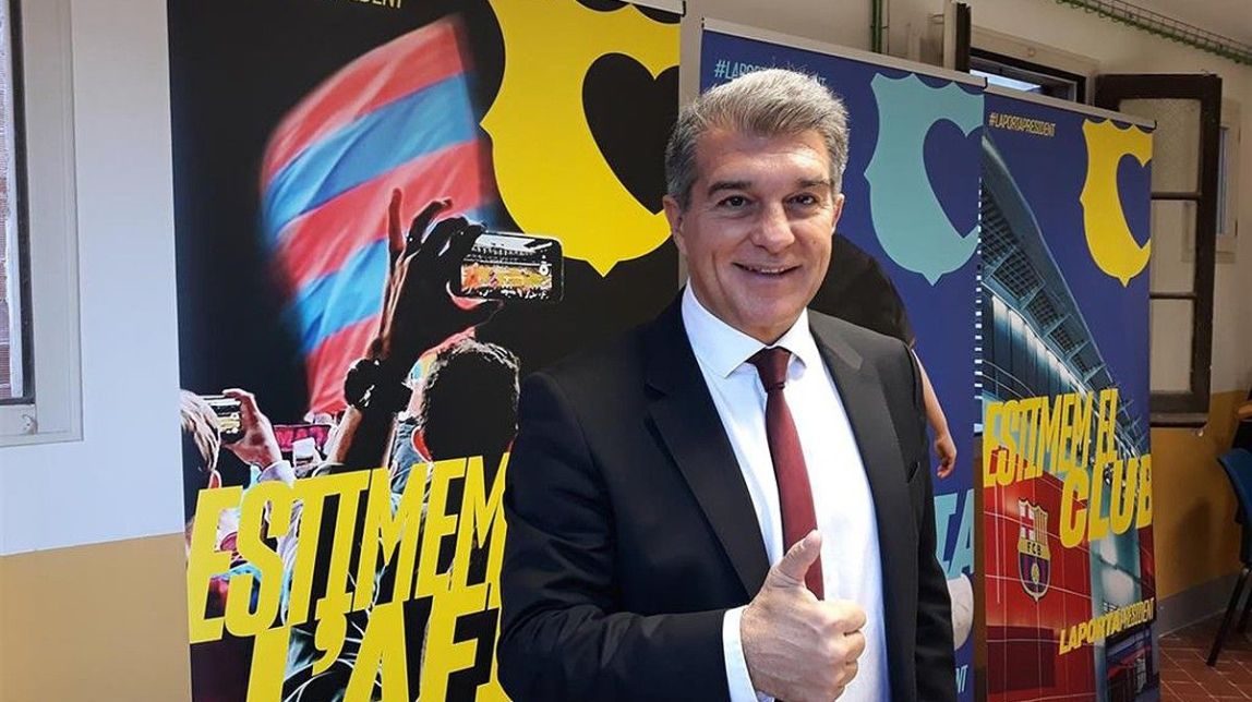 La reacció en directe de Laporta en conèixer la detenció de Bartomeu