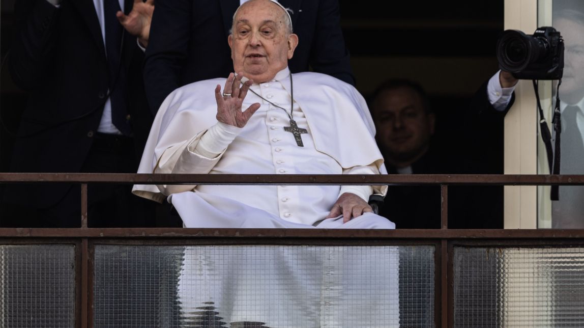 El papa Francesc, durant la seva reaparició des de l'hospital
                                                                             |
                                Europa Press - |
                                Europa Press
