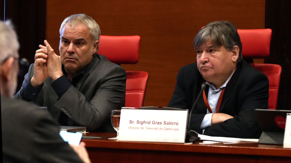 El director de TV3, Sigfrid Gras, i el director de Catalunya Ràdio, Jordi Borda, a la Comissió de Control de l'actuació de la CCMA al Parlament
                                                                             |
                                ACN - |
                                ACN