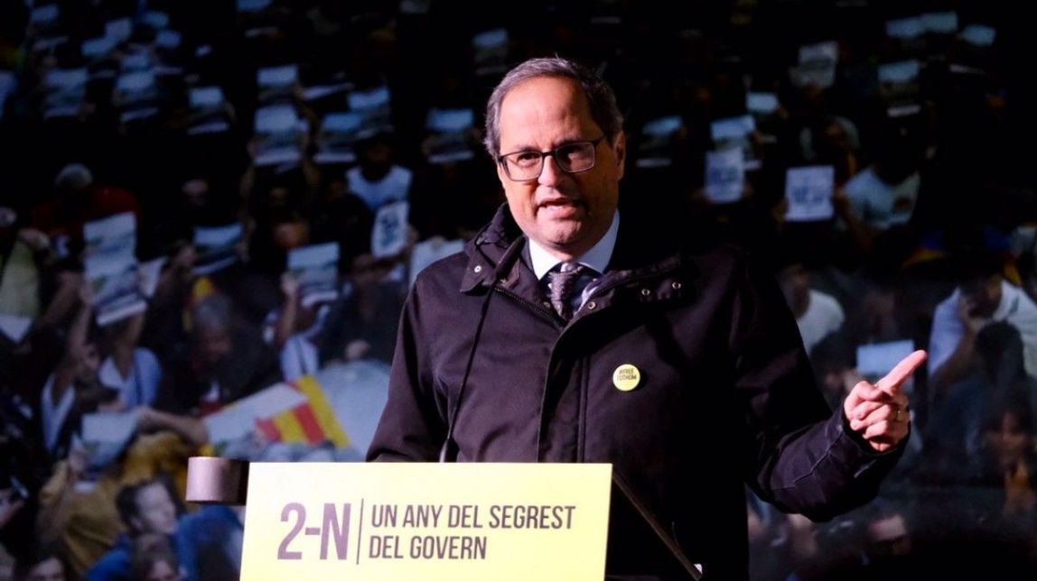Torra anuncia a Lledoners que retira el suport a Sánchez i no votarà els pressupostos