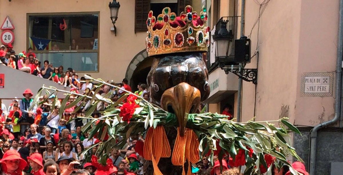 L'Àliga de la Patum Infantil surt de Berga per primera vegada 
