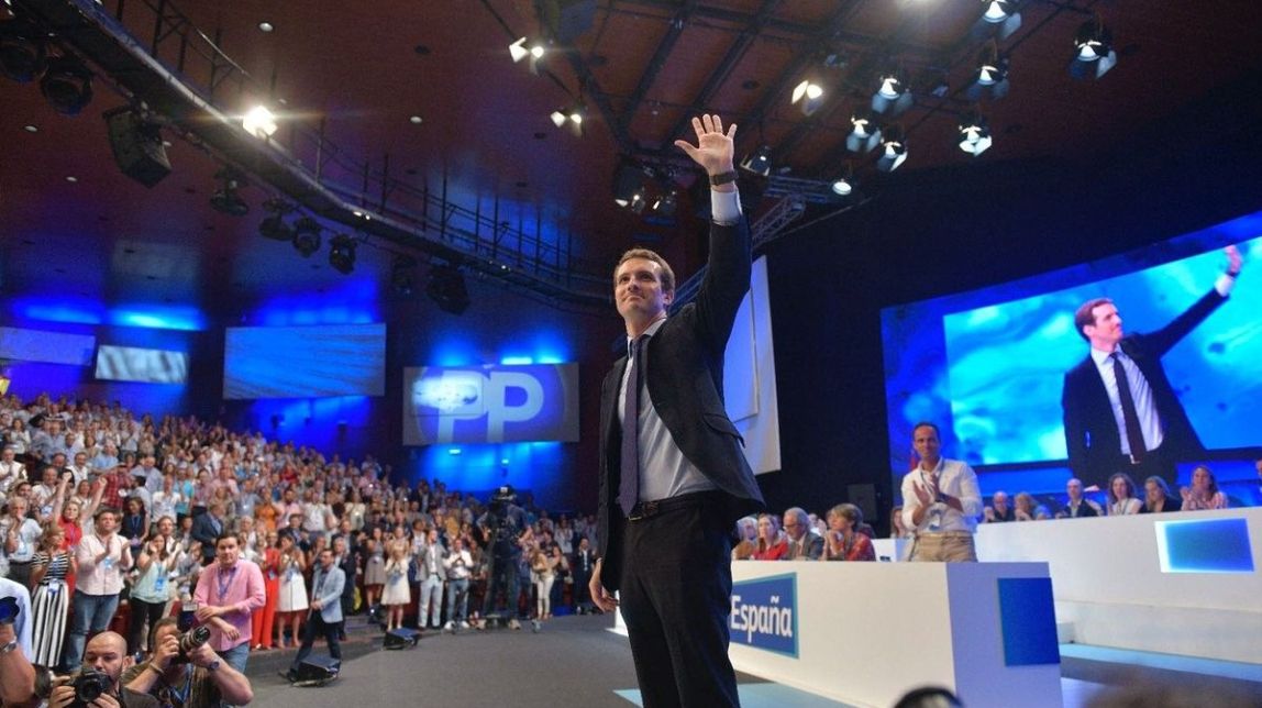 «El Partit Popular ha tornat»: les primeres paraules de Casado després de ser escollit