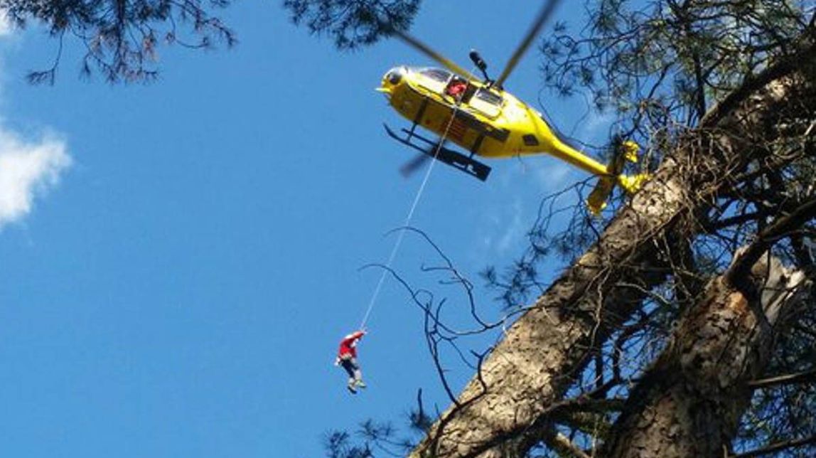 Rescat d'una dona accidentada a Castellar del Vallès