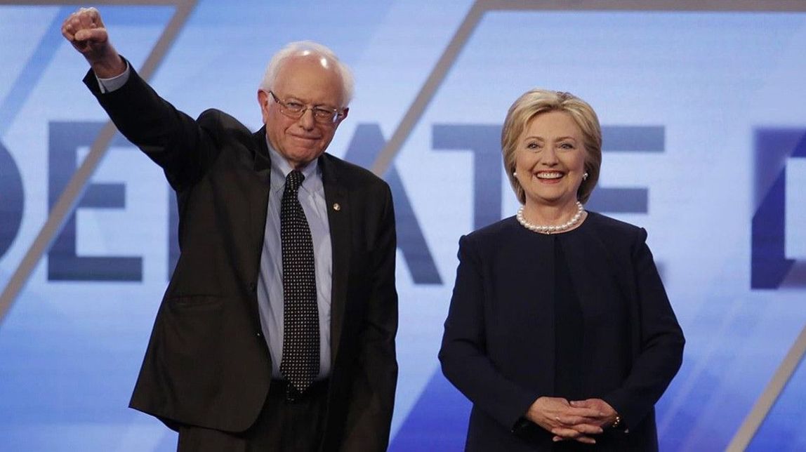 Clinton i Sanders s'abraonen 
sobre Califòrnia
