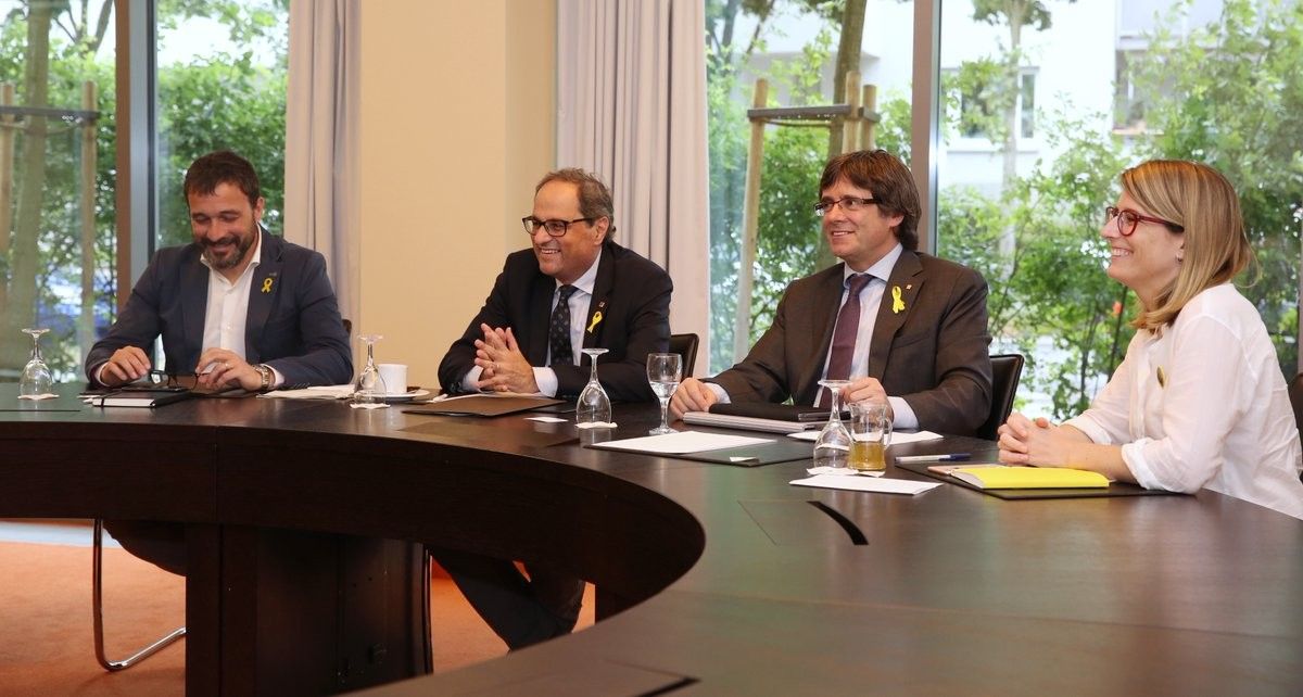 Torra i Puigdemont situen l'exercici de l'autodeterminació com a eix de la legislatura