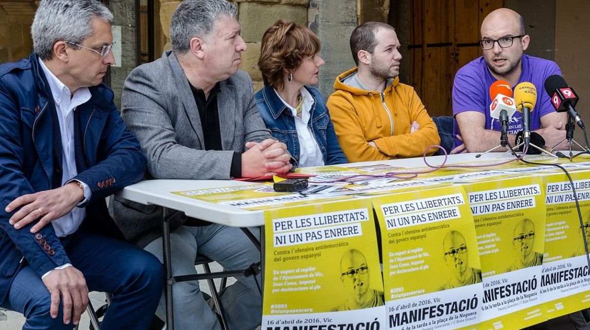 Les entitats sobiranistes es bolquen en la manifestació de suport a Joan Coma